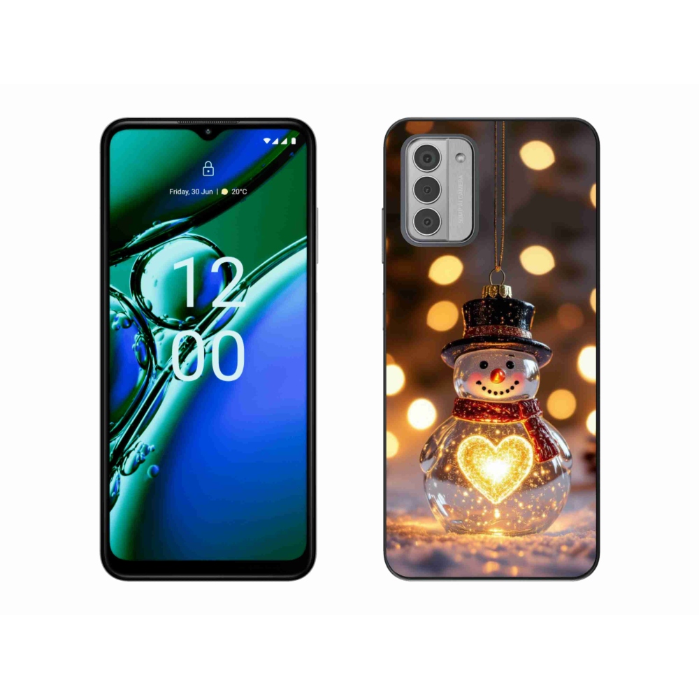 Gélový kryt mmCase na Nokia G42 - svietiaci vianočný snehuliak