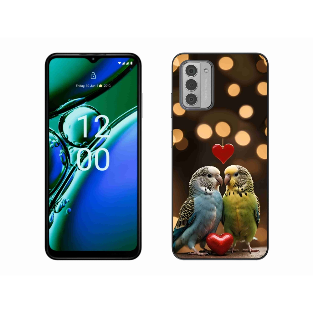 Gélový kryt mmCase na Nokia G42 - zamilovaní papagáje