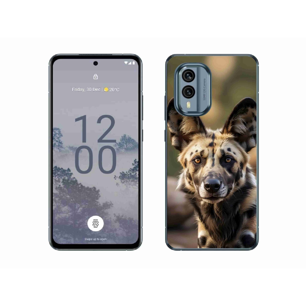 Gélový kryt mmCase na Nokia X30 5G - africký divoký pes