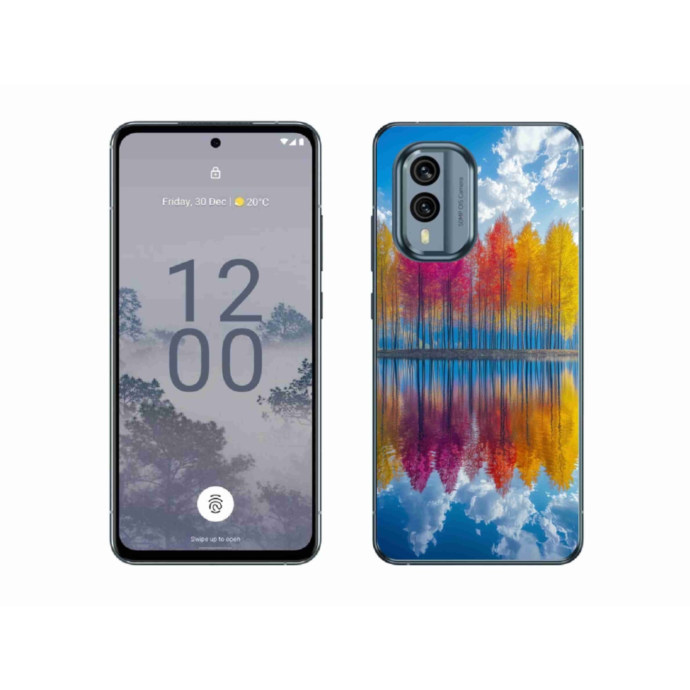 Gélový kryt mmCase na Nokia X30 5G - farebné stromy