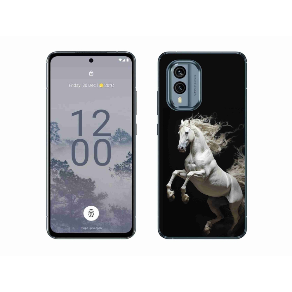 Gélový kryt mmCase na Nokia X30 5G - biely kôň 4