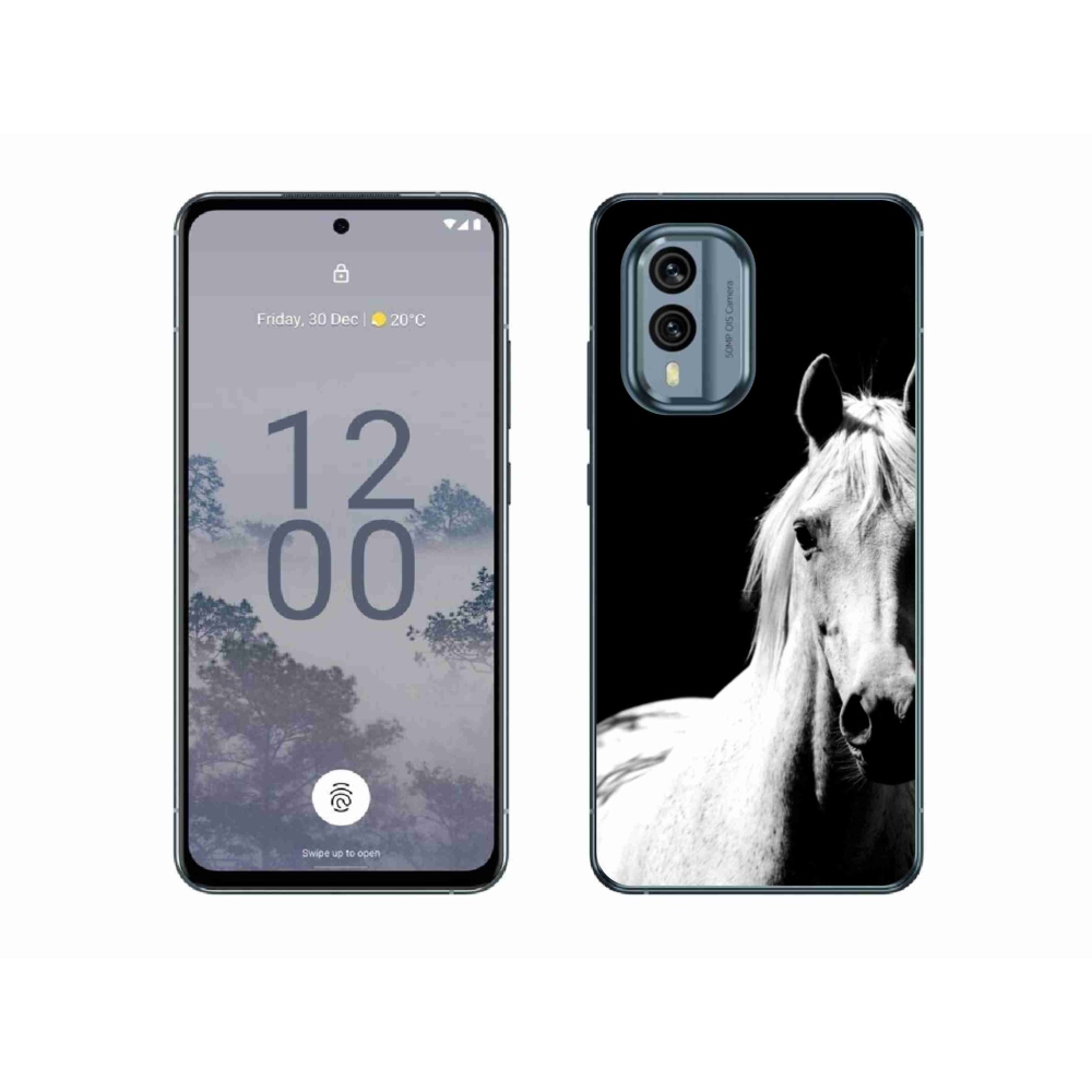 Gélový kryt mmCase na Nokia X30 5G - biely kôň 5