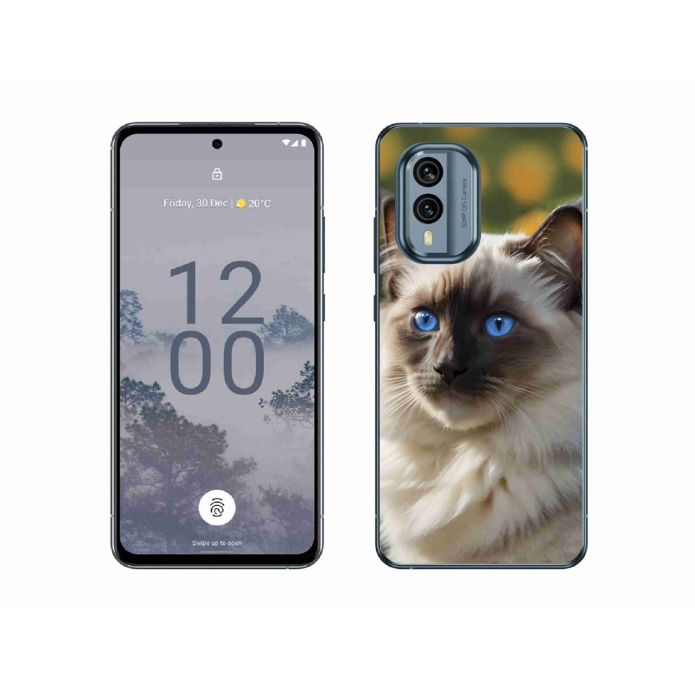 Gélový kryt mmCase na Nokia X30 5G - biely ragdoll