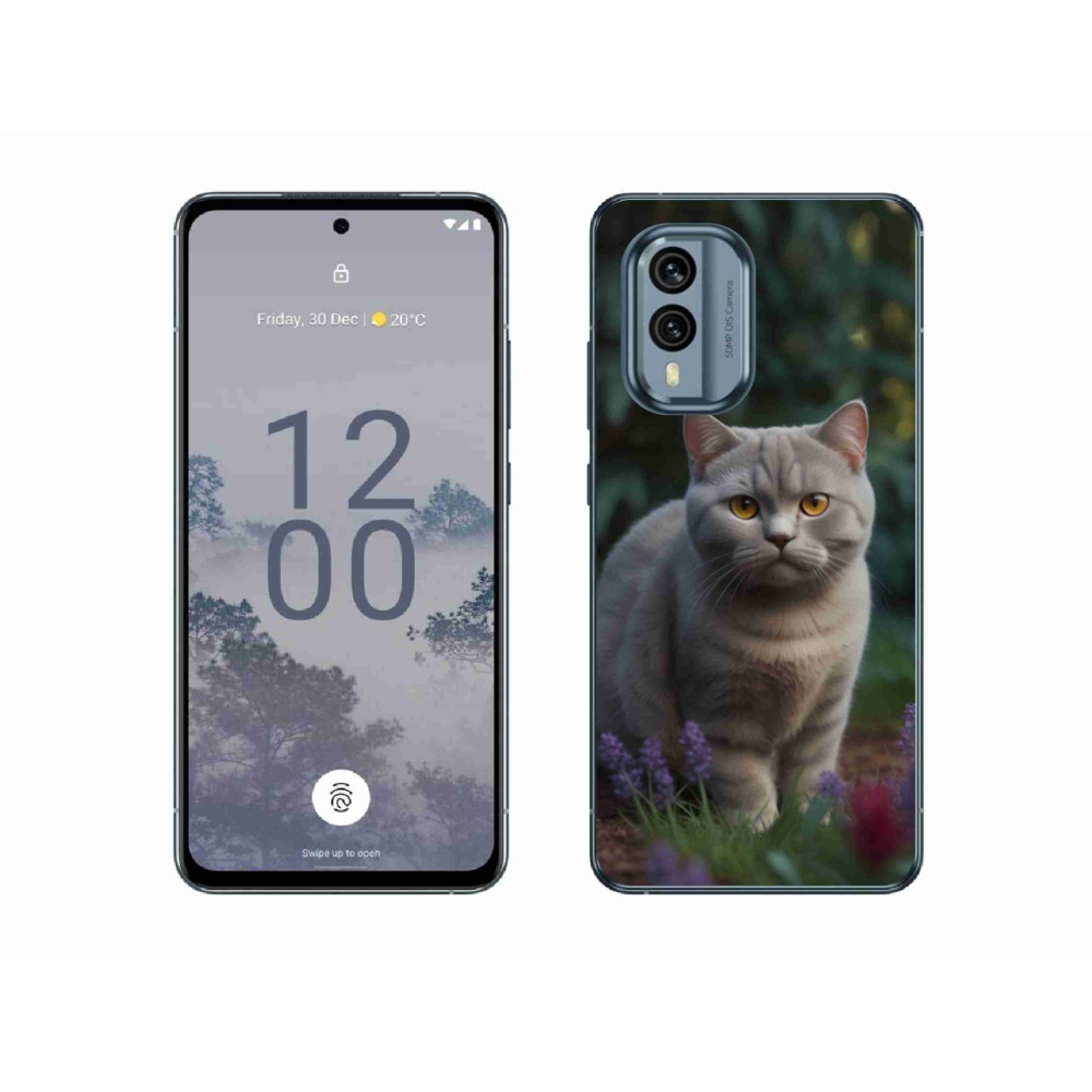 Gélový kryt mmCase na Nokia X30 5G - britská mačka