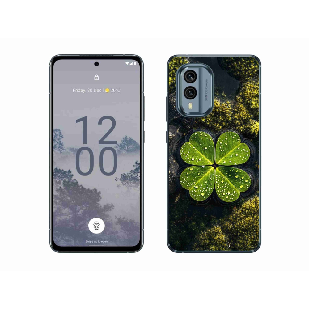 Gélový kryt mmCase na Nokia X30 5G - štvorlístok