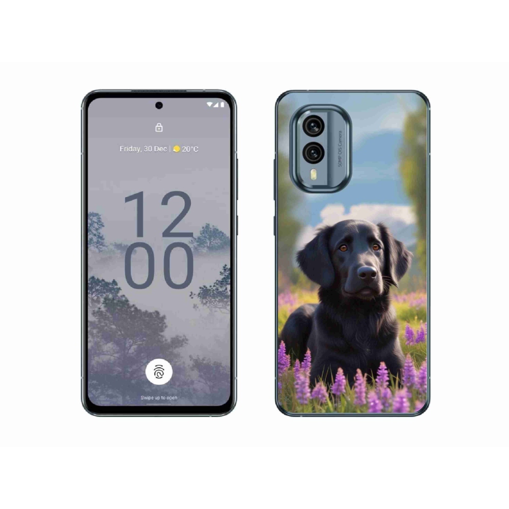 Gélový kryt mmCase na Nokia X30 5G - elegantný čierny retriever