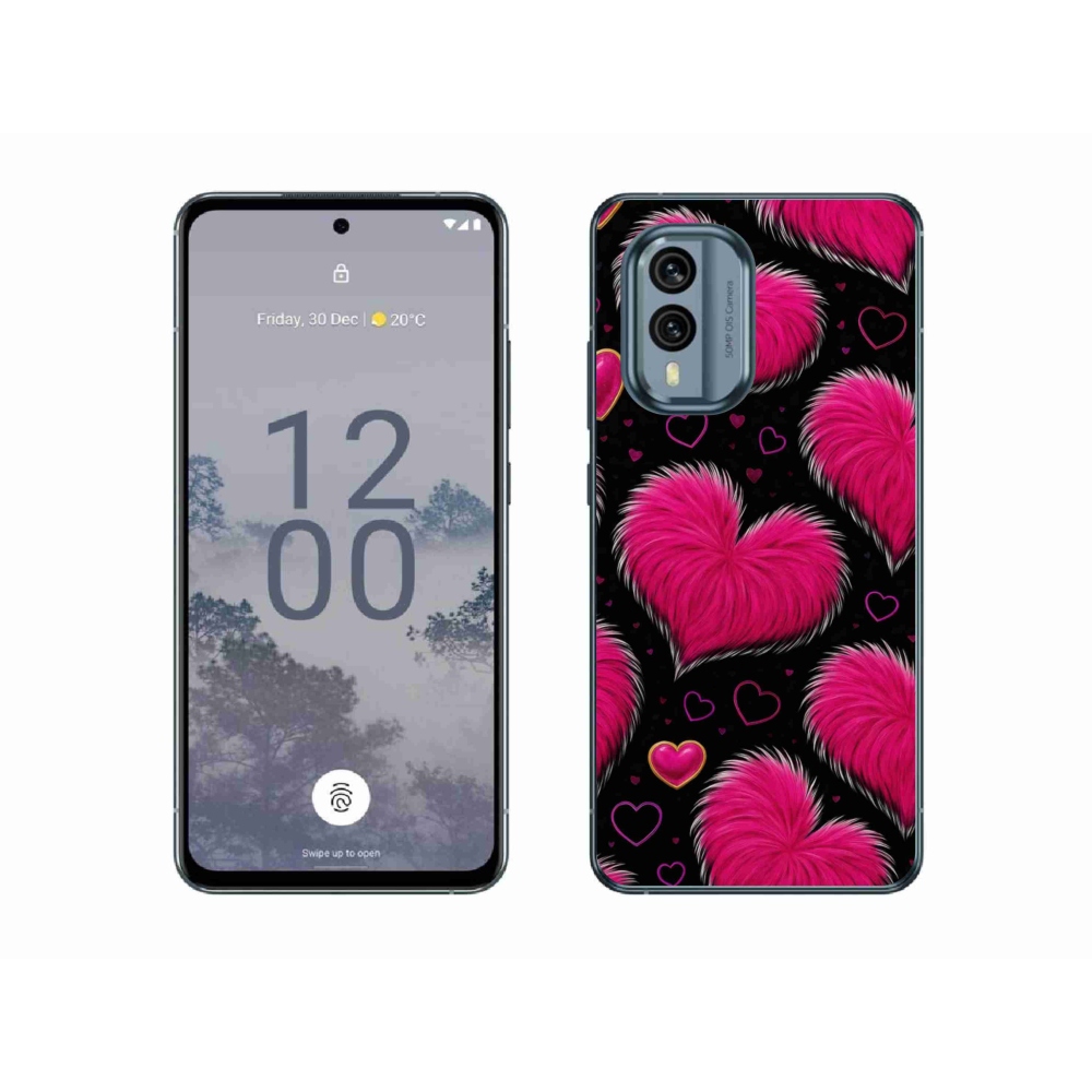 Gélový kryt mmCase na Nokia X30 5G - hebké srdce