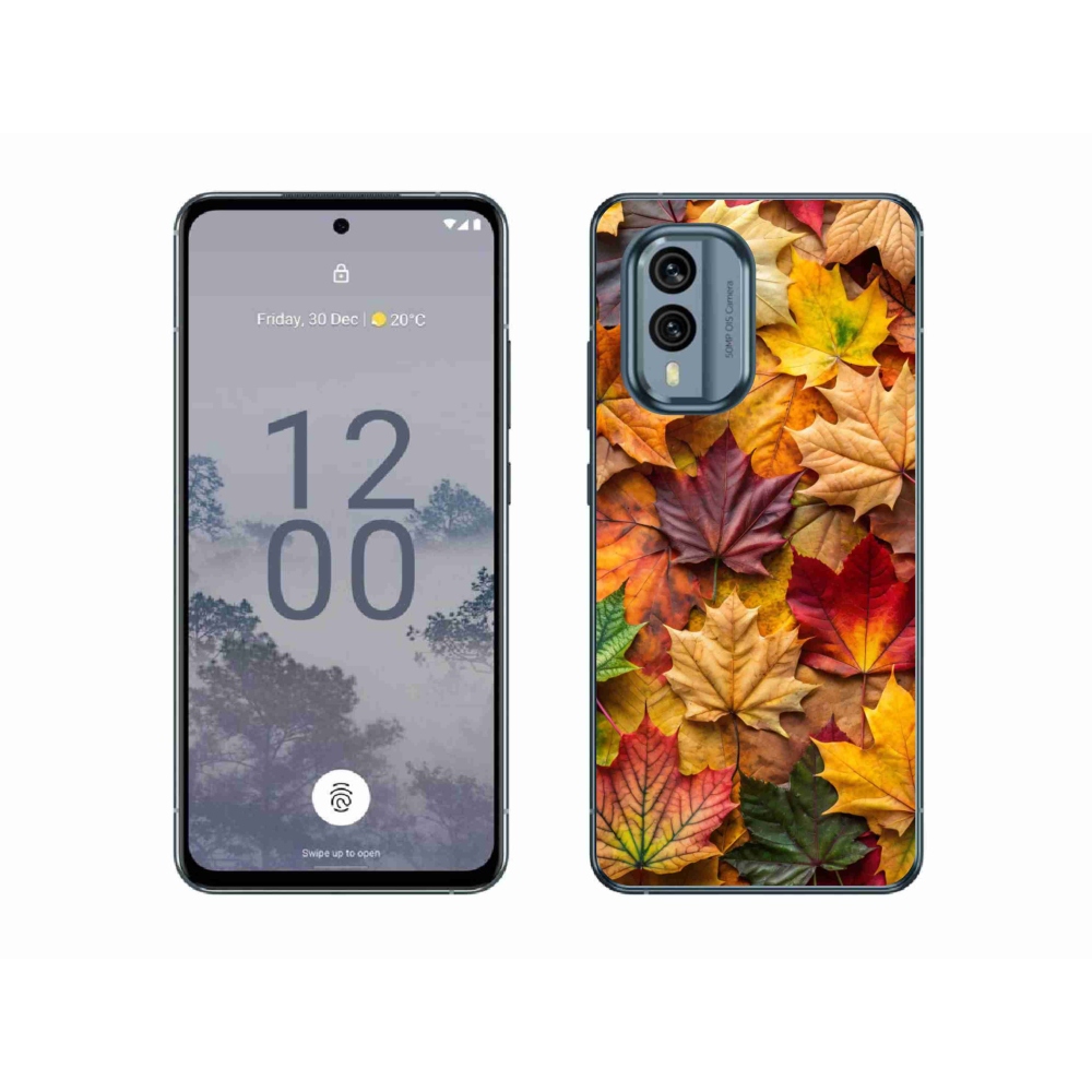 Gélový kryt mmCase na Nokia X30 5G - javorové listy 2