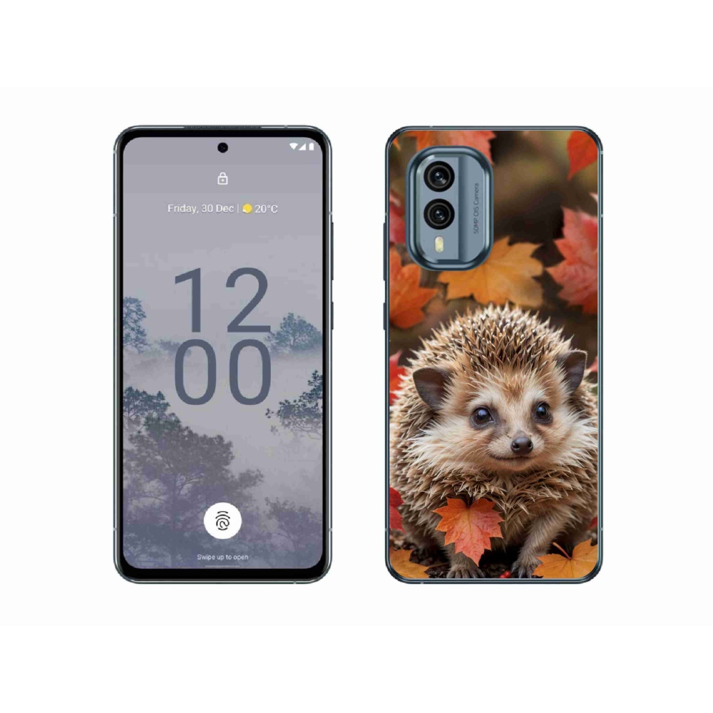 Gélový kryt mmCase na Nokia X30 5G - ježko v lístia