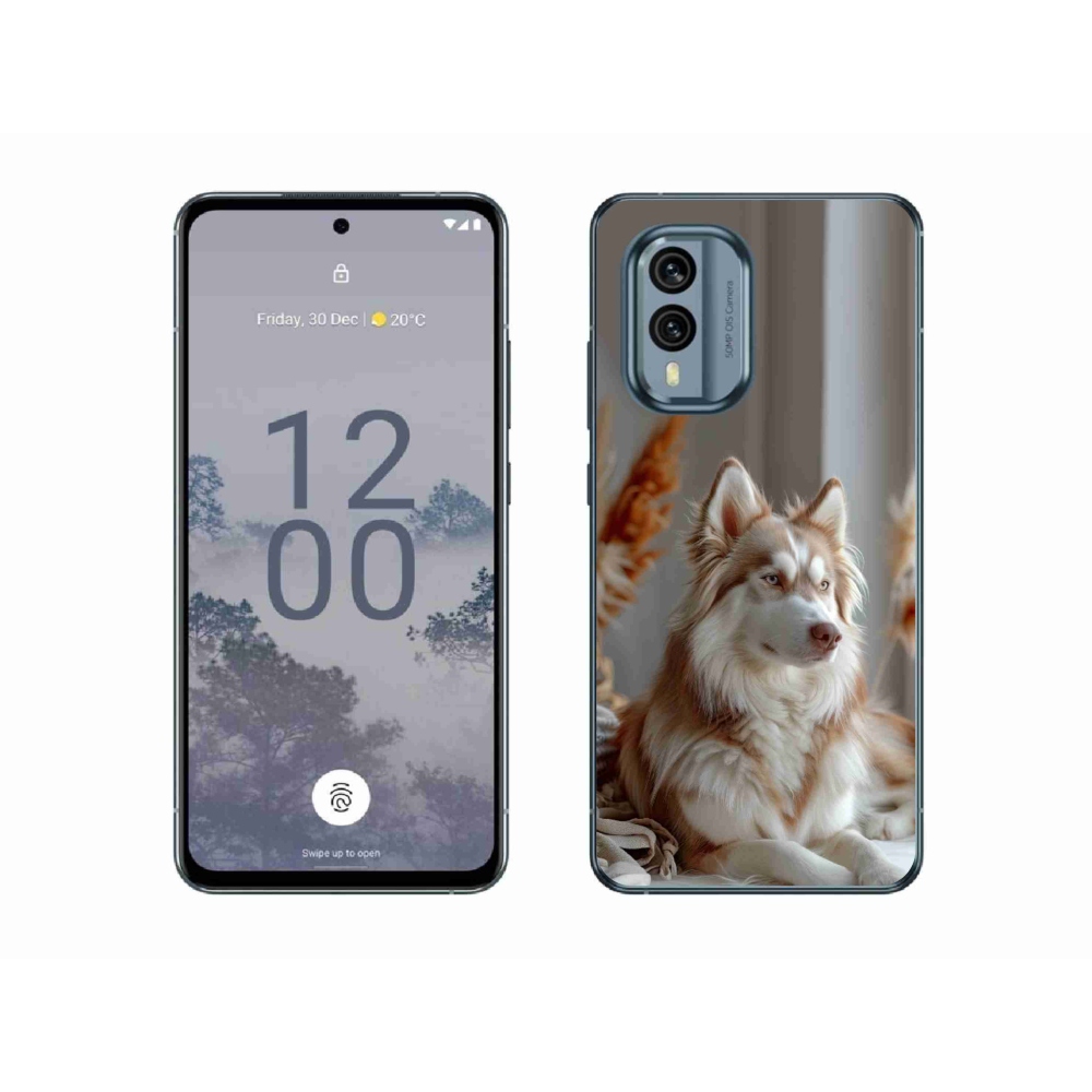 Gélový kryt mmCase na Nokia X30 5G - pokojný sibírsky husky