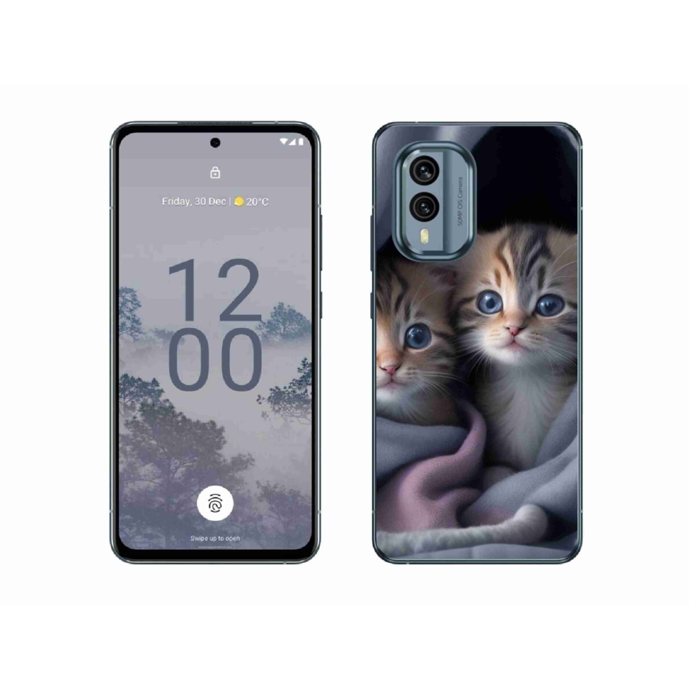 Gélový kryt mmCase na Nokia X30 5G - mačacie duo 2