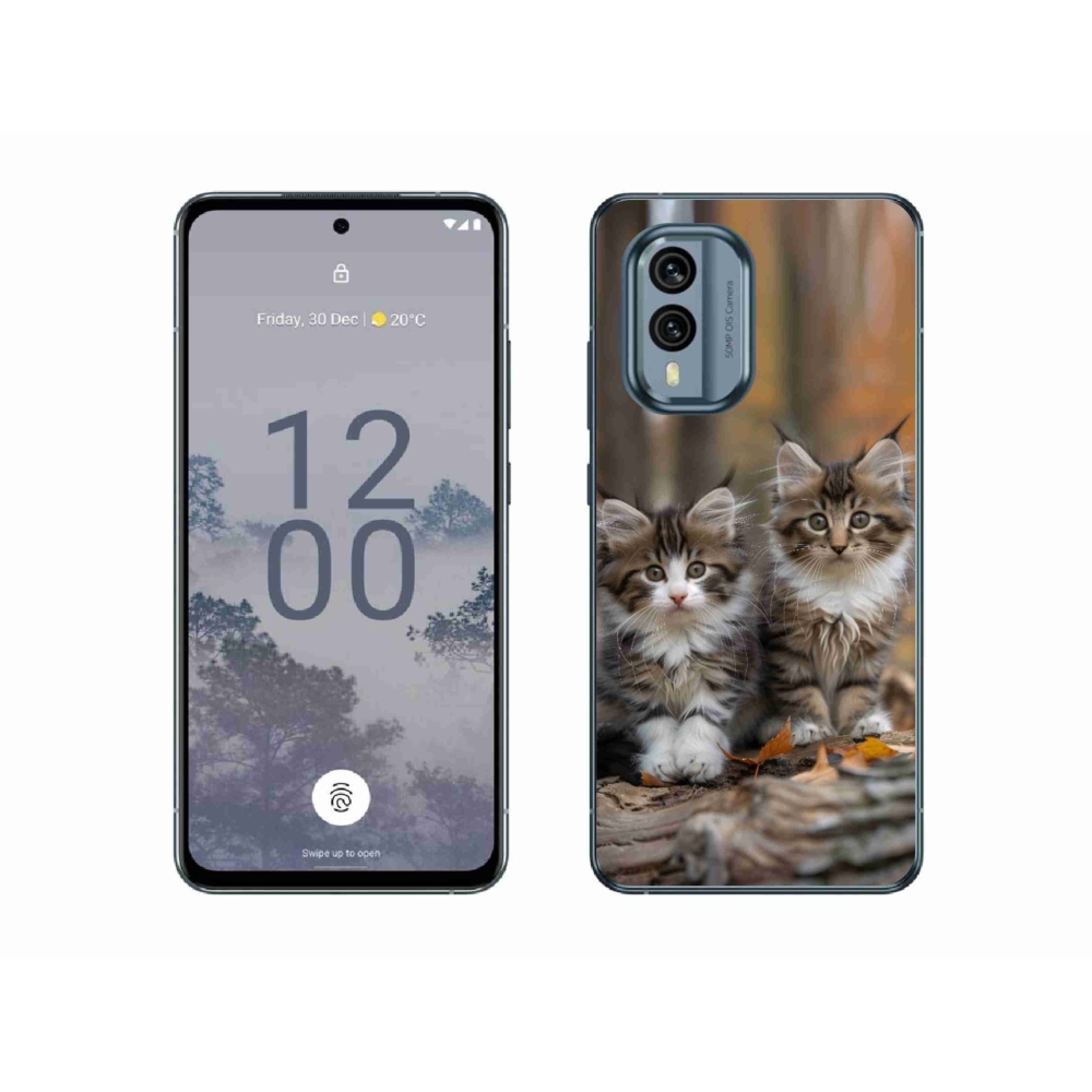 Gélový kryt mmCase na Nokia X30 5G - mačacie duo 3