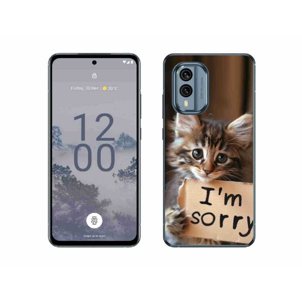 Gélový kryt mmCase na Nokia X30 5G - mačacie ospravedlnenie