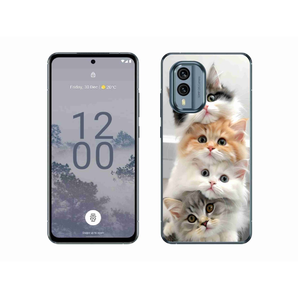Gélový kryt mmCase na Nokia X30 5G - mačacia partia