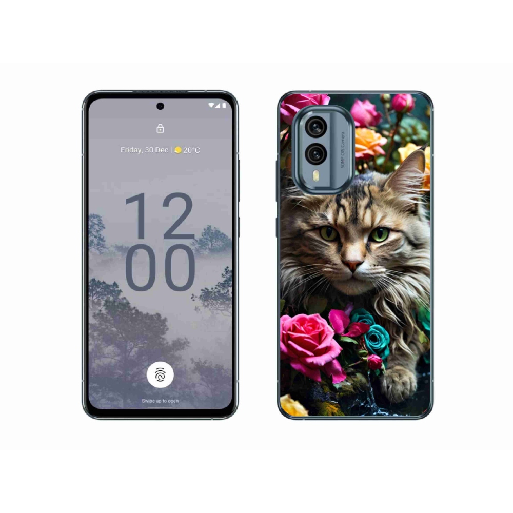 Gélový kryt mmCase na Nokia X30 5G - mačacie pohľad 2