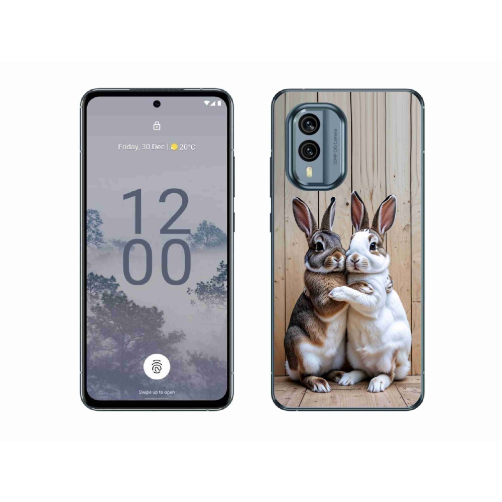 Gélový kryt mmCase na Nokia X30 5G - králičie pár