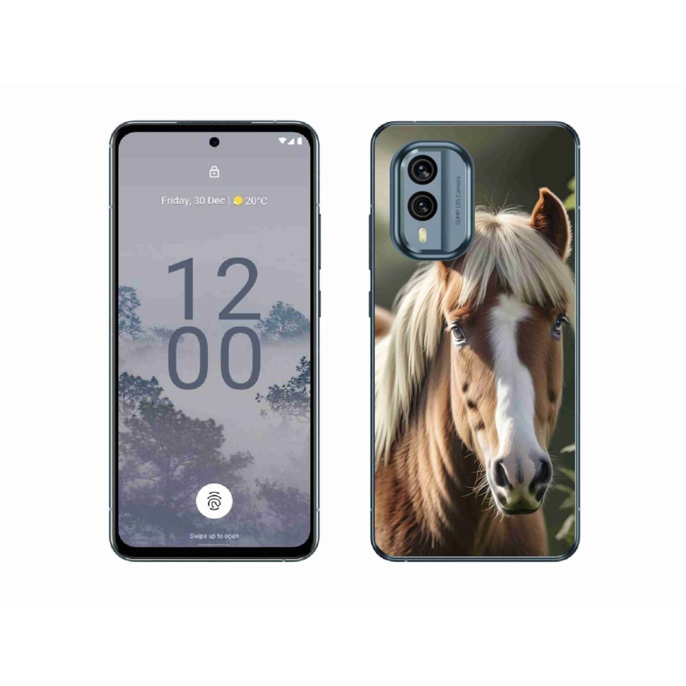 Gélový kryt mmCase na Nokia X30 5G - kôň so svetlou hrivou