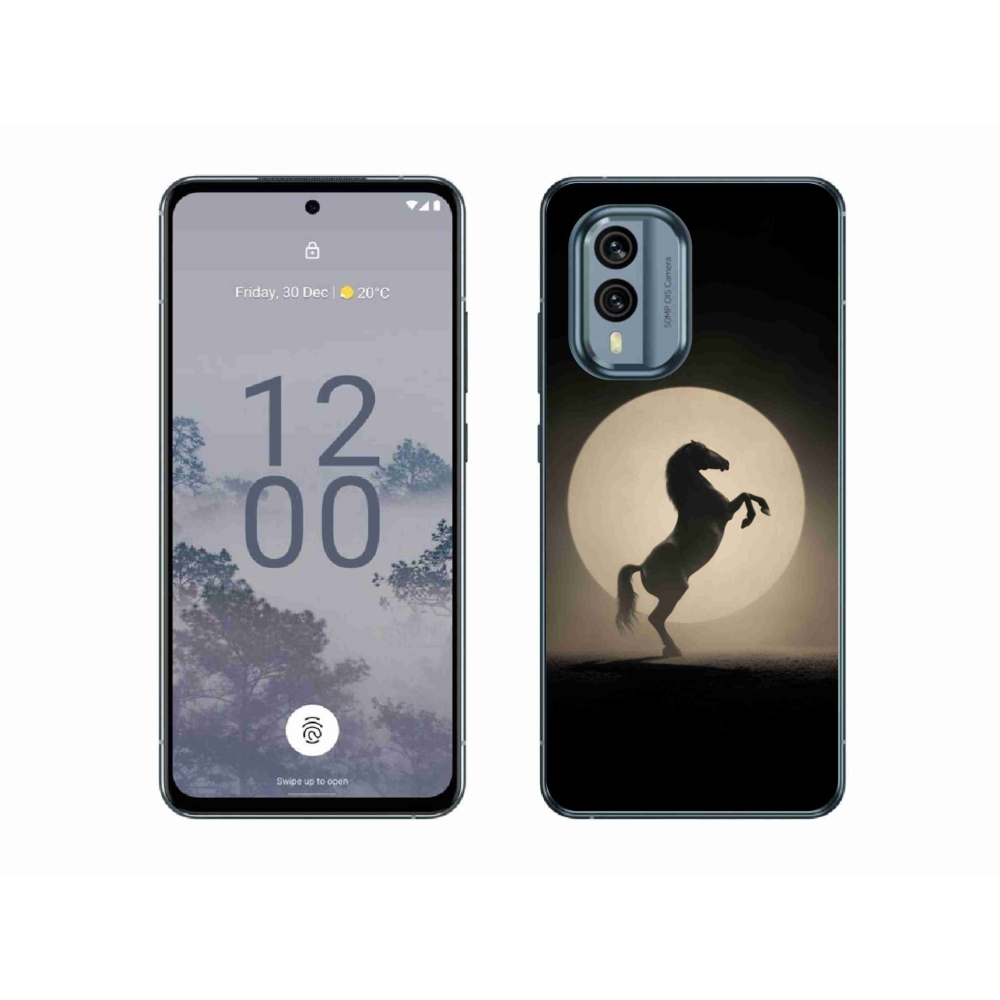 Gélový kryt mmCase na Nokia X30 5G - kôň v siluete