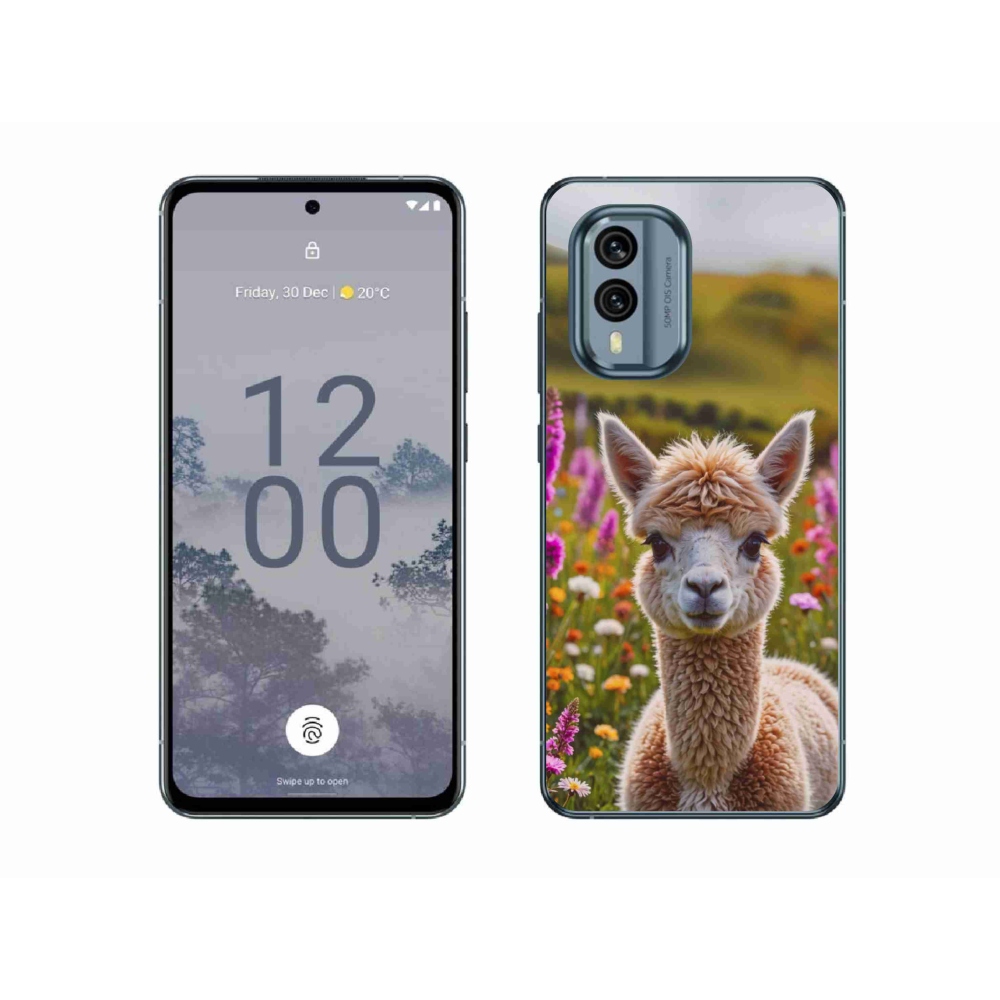 Gélový kryt mmCase na Nokia X30 5G - lama na lúke