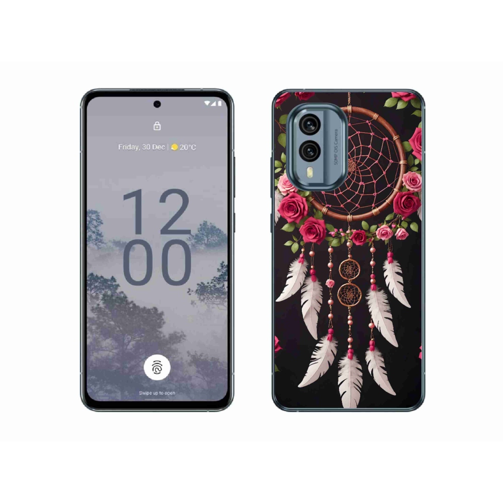 Gélový kryt mmCase na Nokia X30 5G - lapač snov s ružami