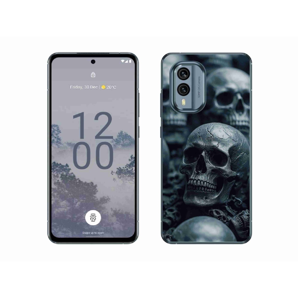 Gélový kryt mmCase na Nokia X30 5G - lebka 2