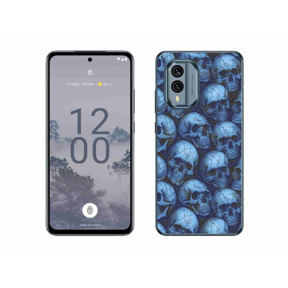 Gélový kryt mmCase na Nokia X30 5G - lebky