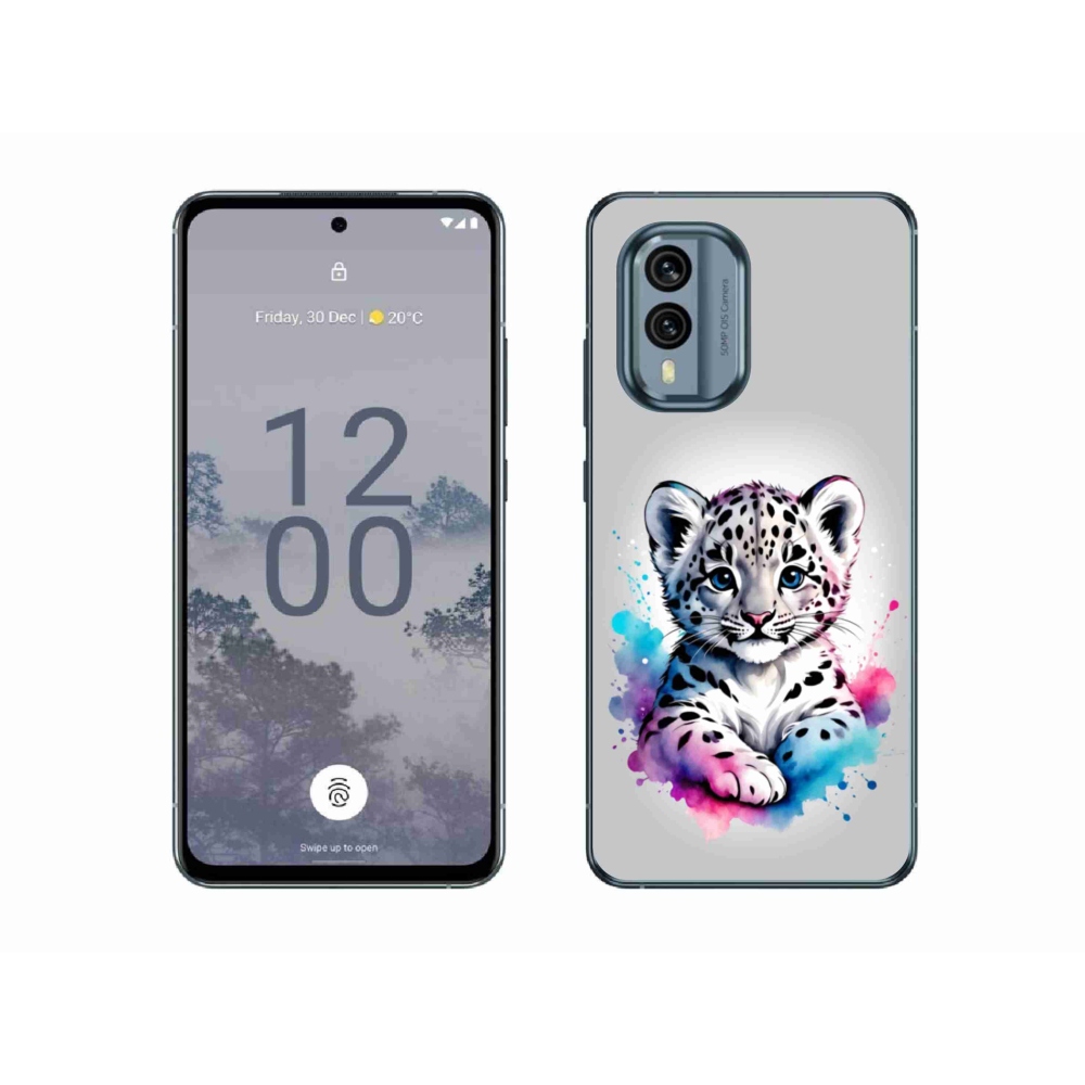 Gélový kryt mmCase na Nokia X30 5G - leopardej mláďa
