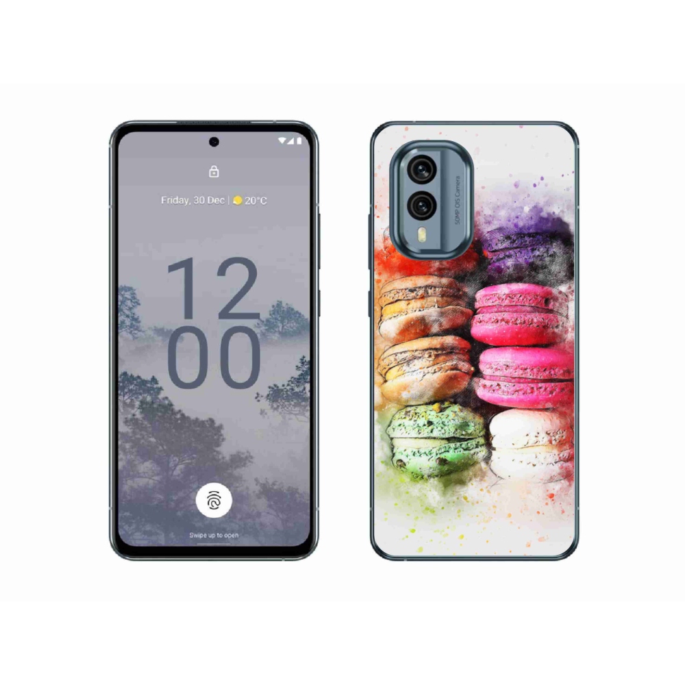 Gélový kryt mmCase na Nokia X30 5G - makrónky