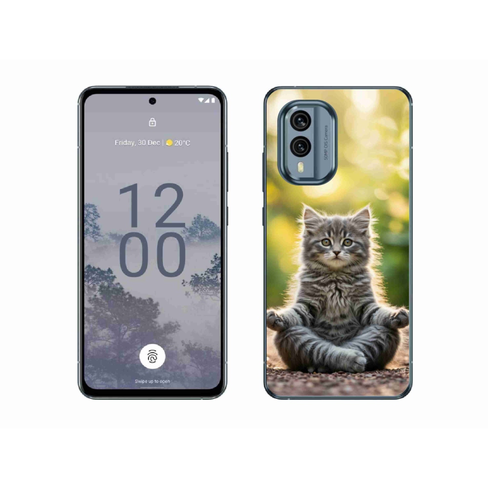 Gélový kryt mmCase na Nokia X30 5G - meditujúce mačiatko