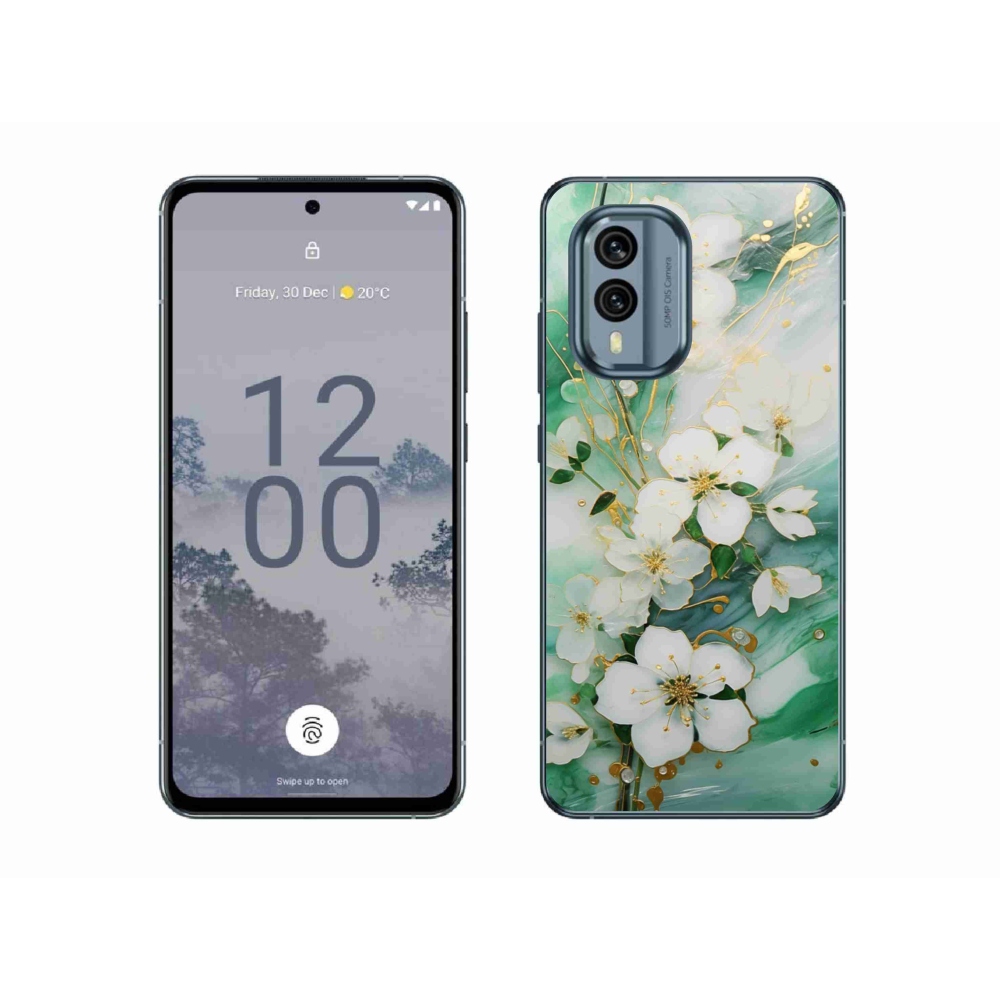 Gélový kryt mmCase na Nokia X30 5G - nežné kvety