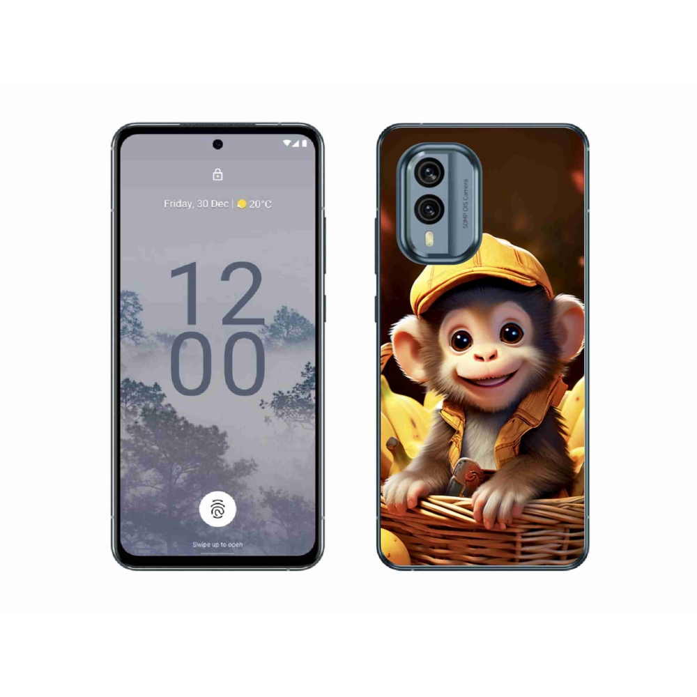 Gélový kryt mmCase na Nokia X30 5G - opice v košíku