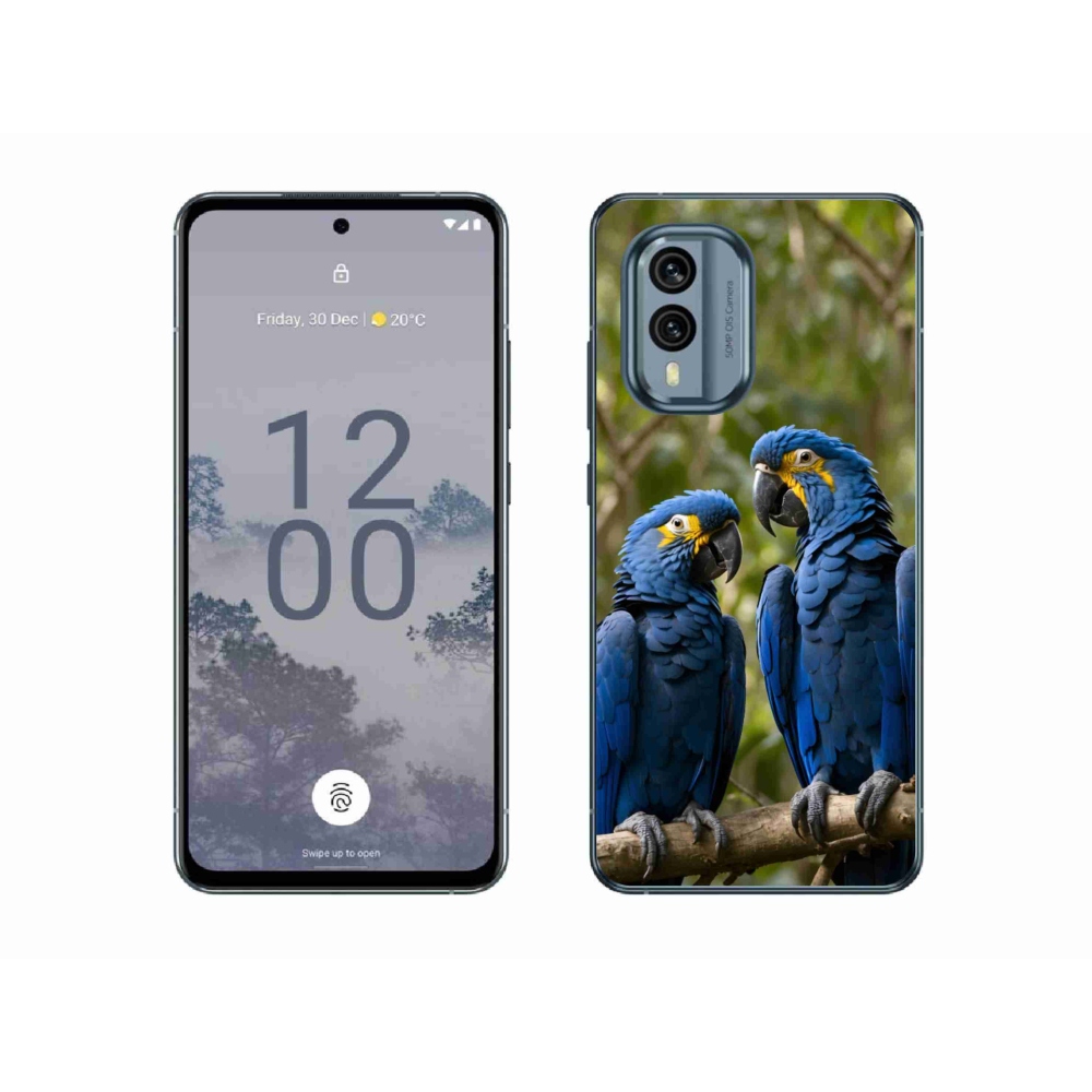 Gélový kryt mmCase na Nokia X30 5G - papagájové duo