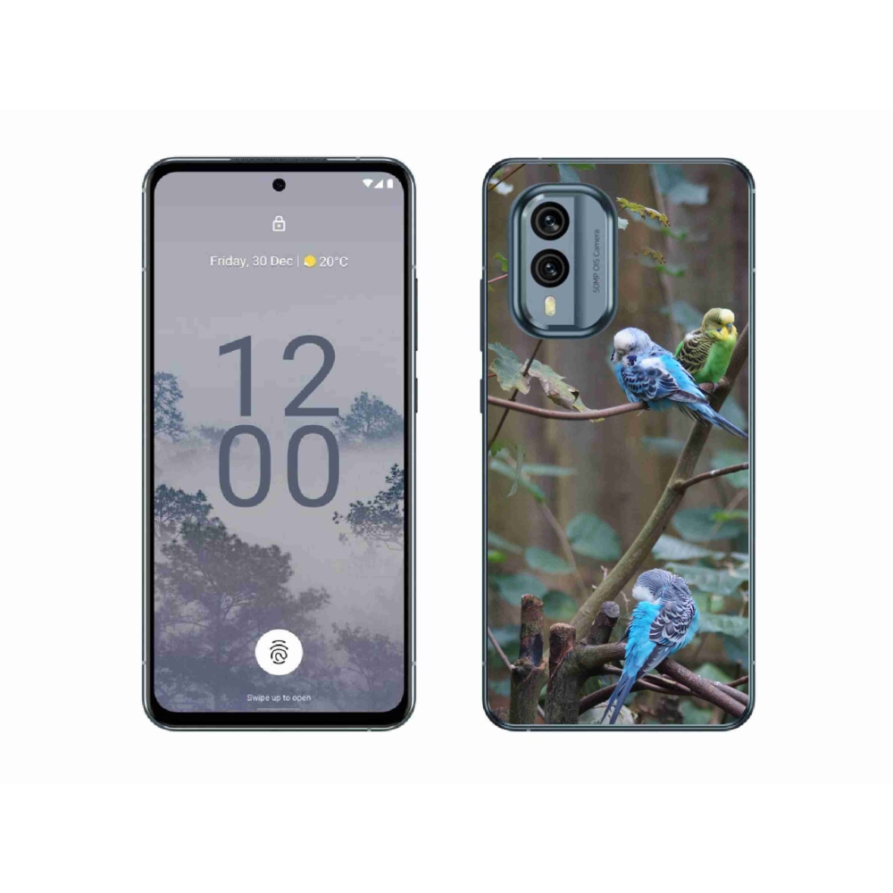 Gélový kryt mmCase na Nokia X30 5G - papagáje na vetve