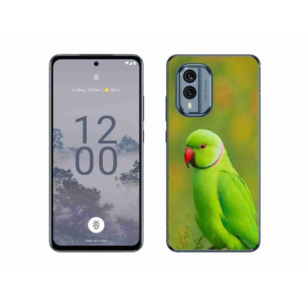 Gélový kryt mmCase na Nokia X30 5G - papagáj Alexandr 2