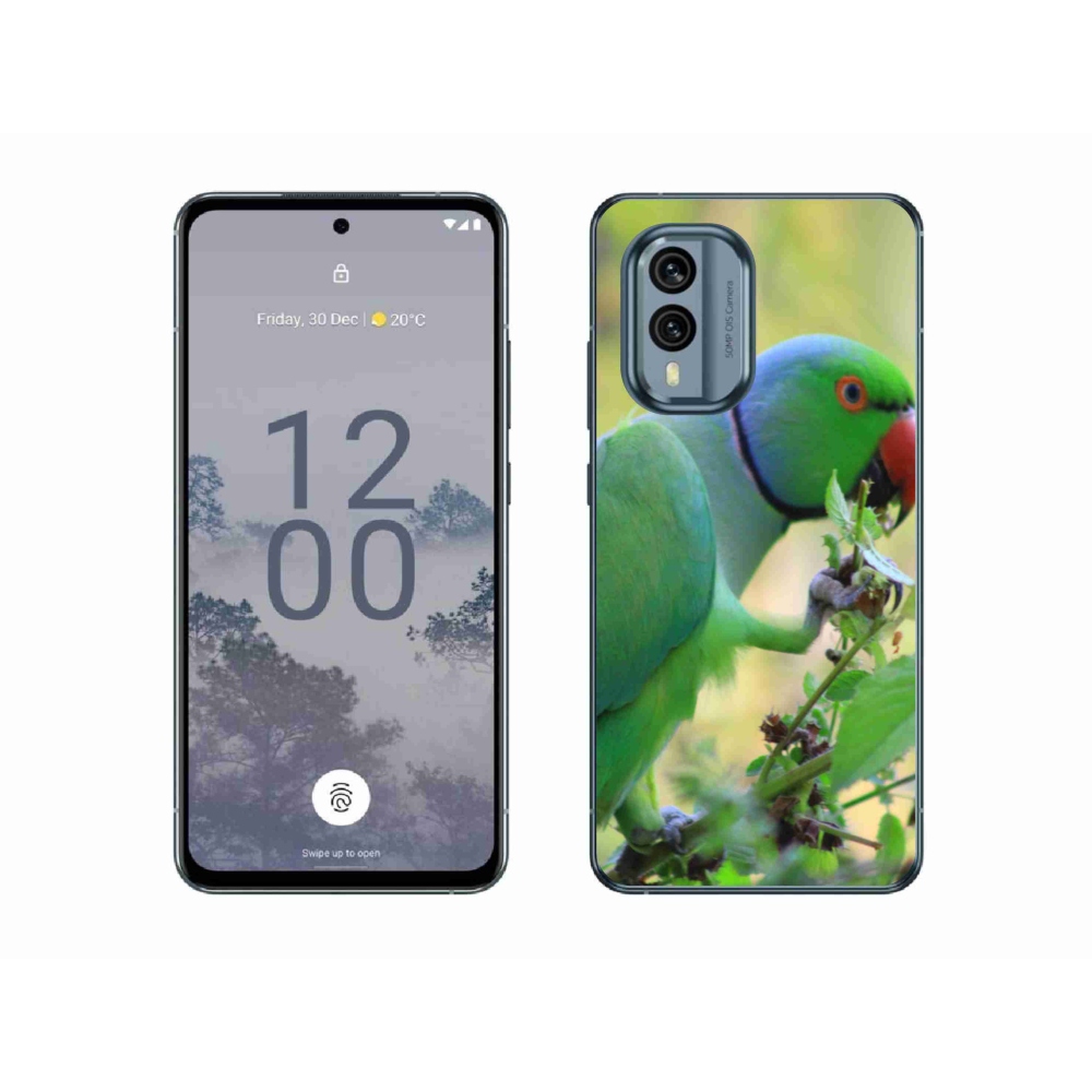 Gélový kryt mmCase na Nokia X30 5G - papagáj Alexandr