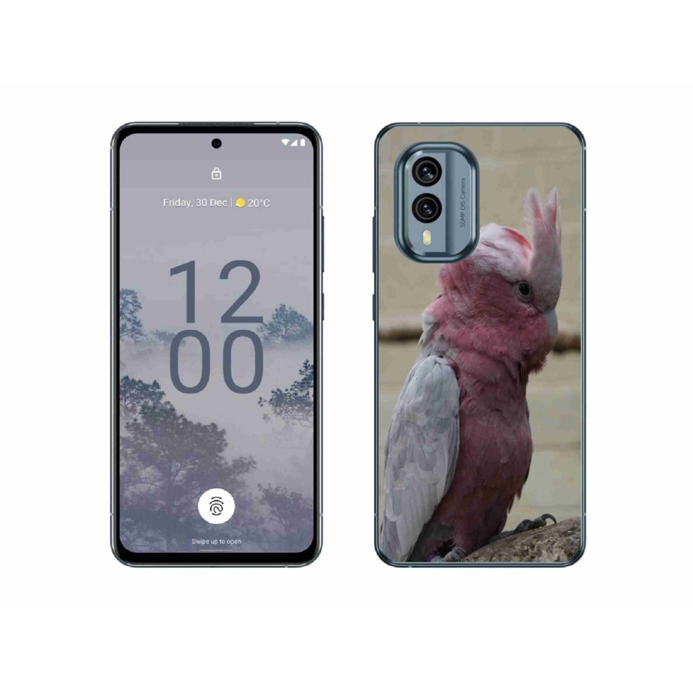 Gélový kryt mmCase na Nokia X30 5G - papagáj kakadu ružový