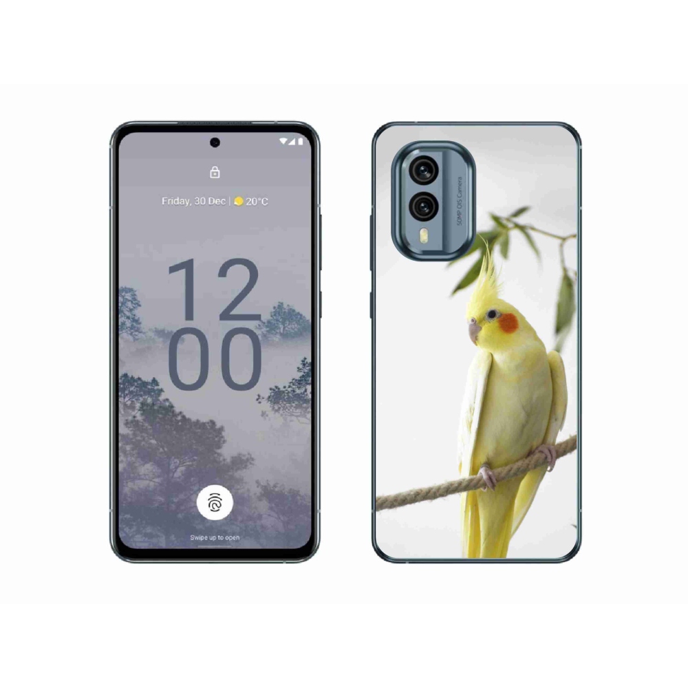 Gélový kryt mmCase na Nokia X30 5G - papagáj korela chocholatá