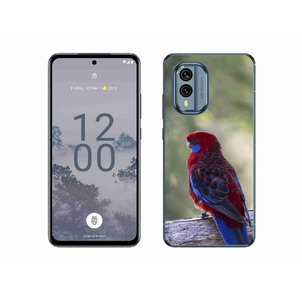 Gélový kryt mmCase na Nokia X30 5G - papagáj rosela