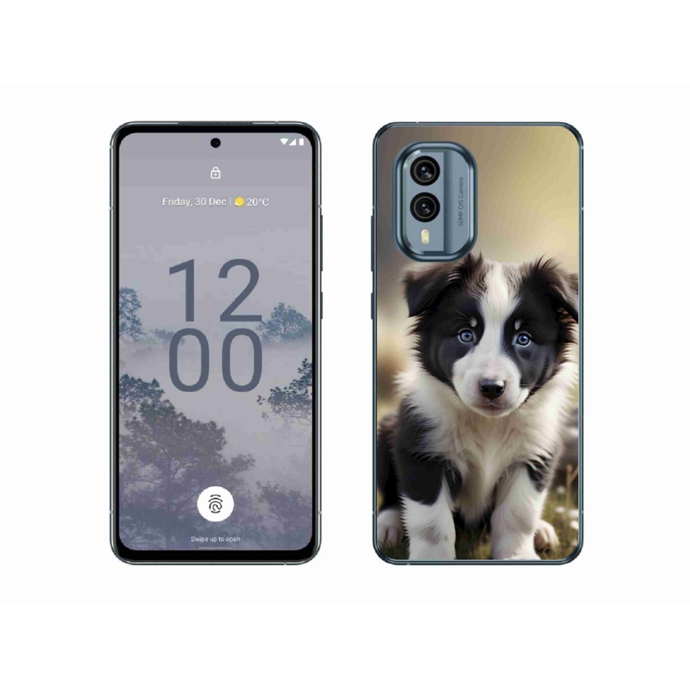 Gélový kryt mmCase na Nokia X30 5G - roztomilá border kólia