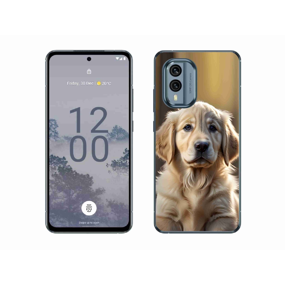 Gélový kryt mmCase na Nokia X30 5G - roztomilý zlatý retriever