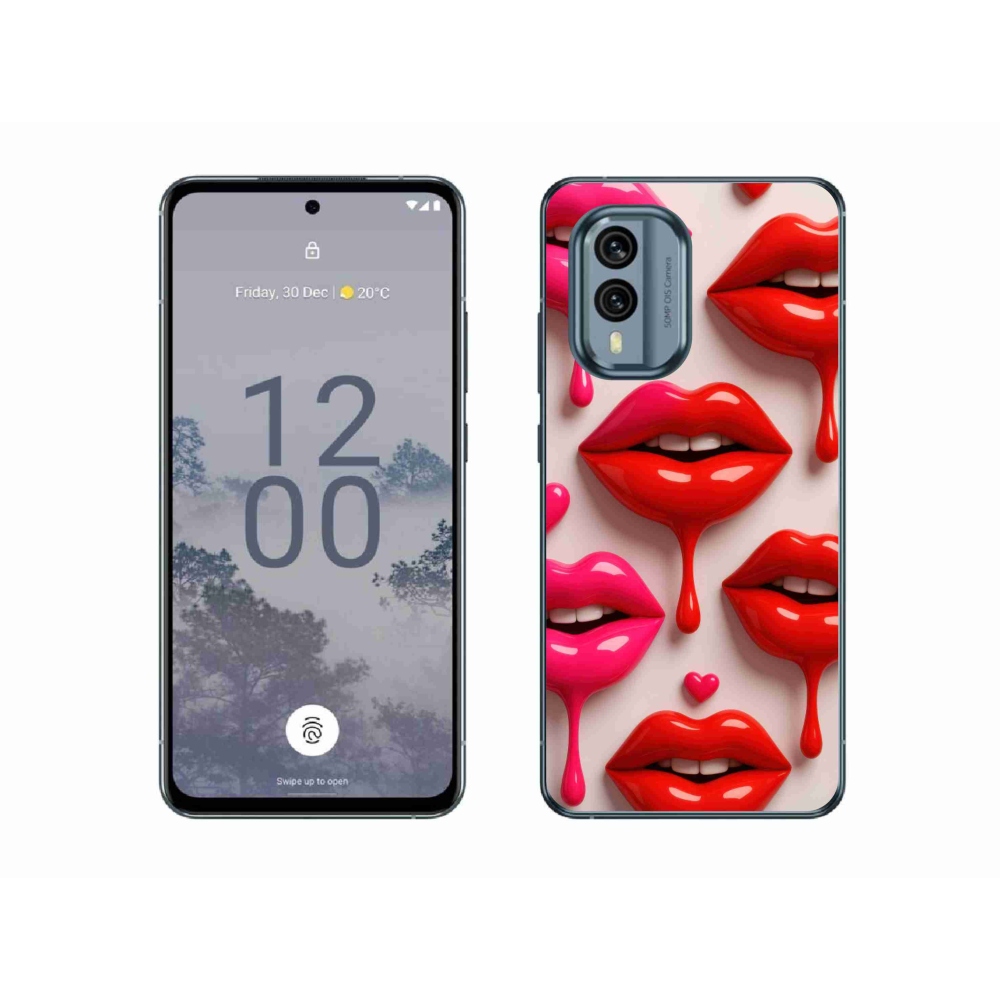 Gélový kryt mmCase na Nokia X30 5G - pery 2