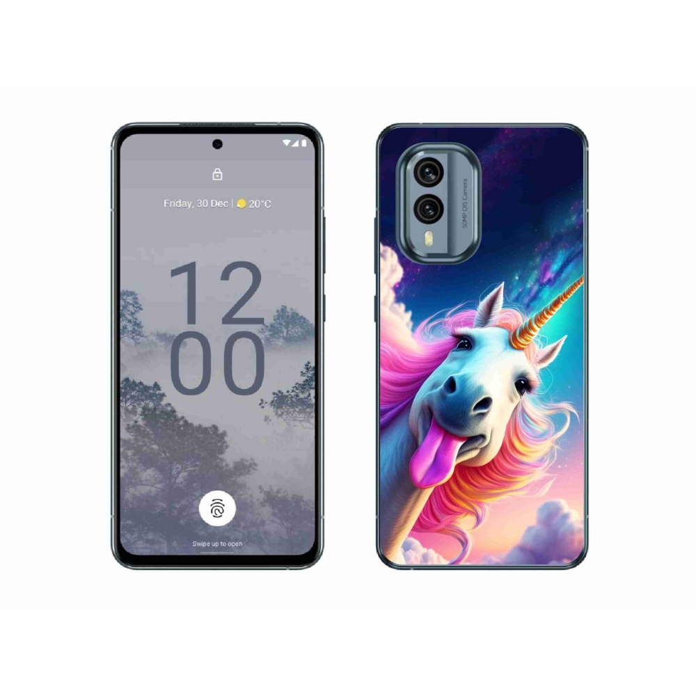 Gélový kryt mmCase na Nokia X30 5G - šialený jednorožec