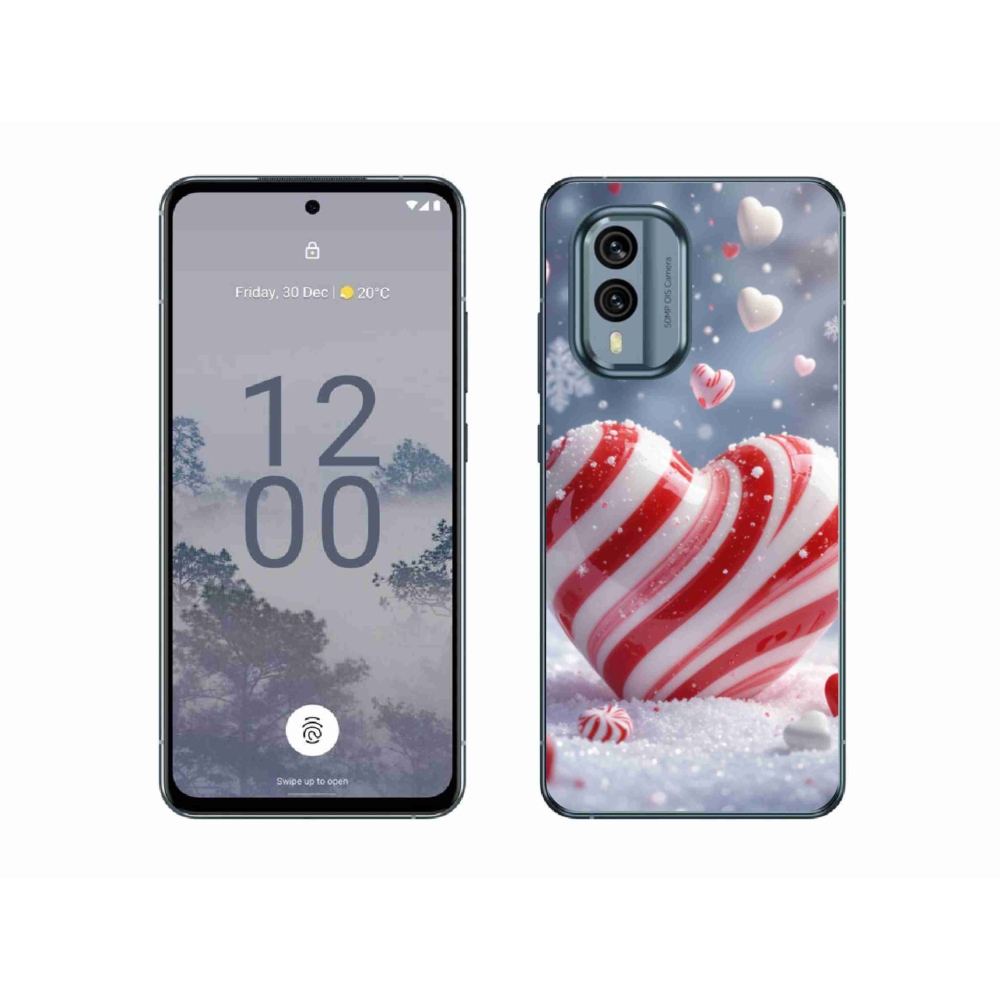 Gélový kryt mmCase na Nokia X30 5G - sladké srdce