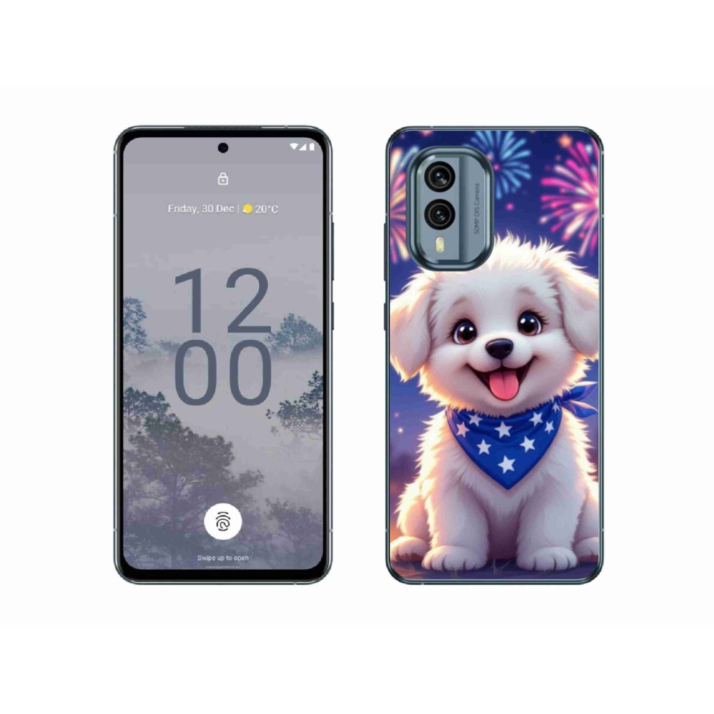 Gélový kryt mmCase na Nokia X30 5G - slávnostné šteňa