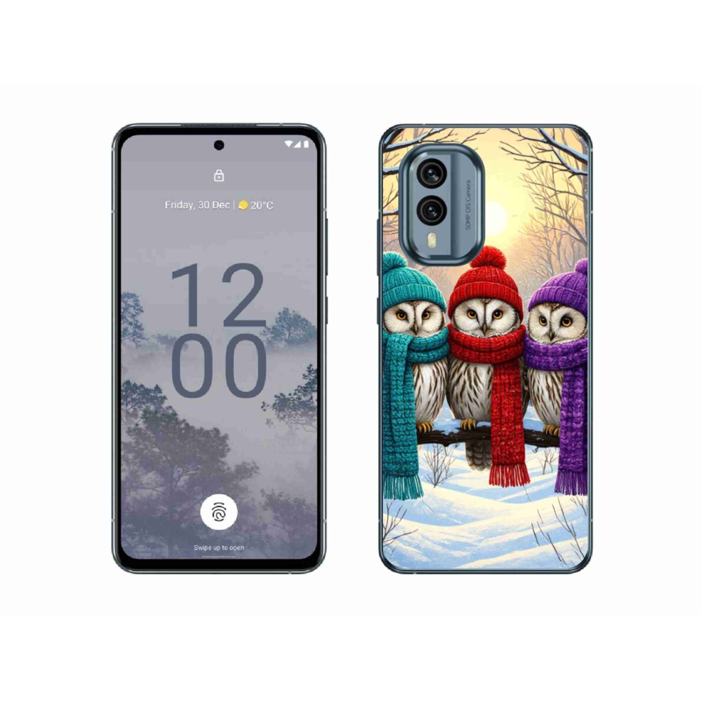 Gélový kryt mmCase na Nokia X30 5G - soví priatelia