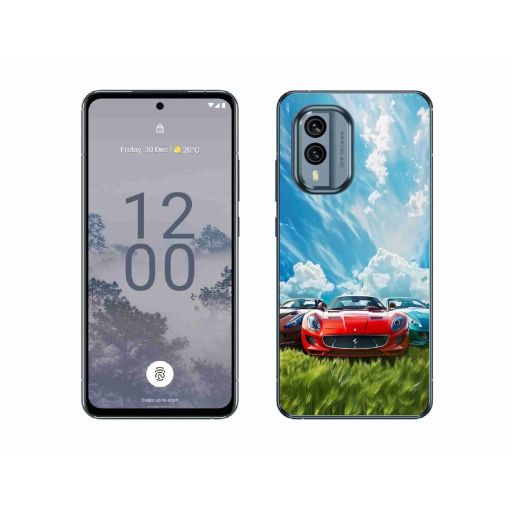 Gélový kryt mmCase na Nokia X30 5G - športové vozidlá