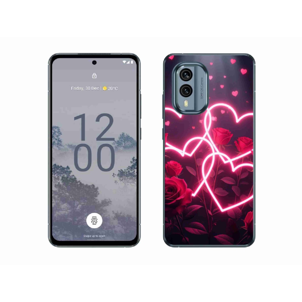 Gélový kryt mmCase na Nokia X30 5G - srdce lásky