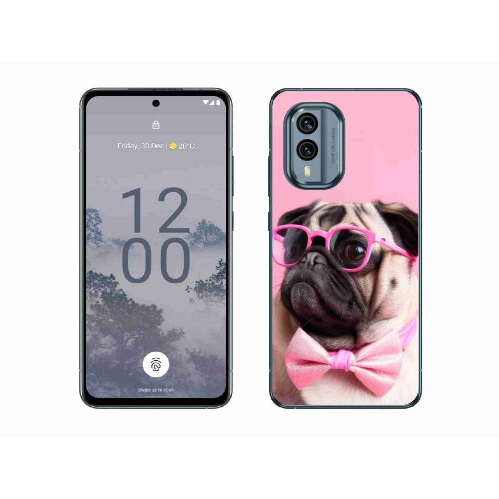 Gélový kryt mmCase na Nokia X30 5G - štýlový mops