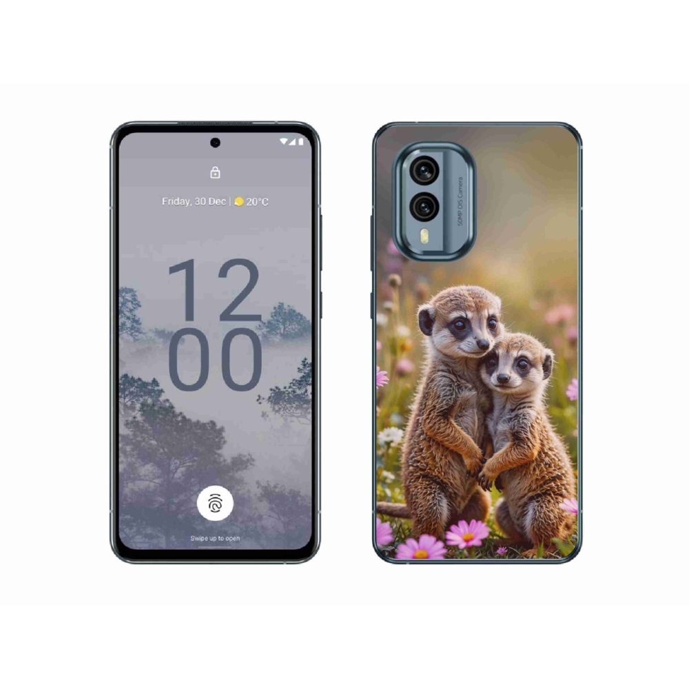 Gélový kryt mmCase na Nokia X30 5G - surikatí duo