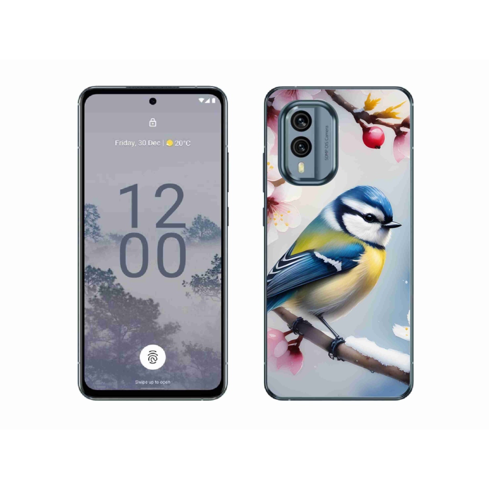 Gélový kryt mmCase na Nokia X30 5G - sýkorka